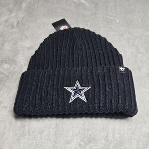 Dallas Cowboys 47 Brand Beanie Black Knit Hat NFL Cuffed Winter Cap OSFA New